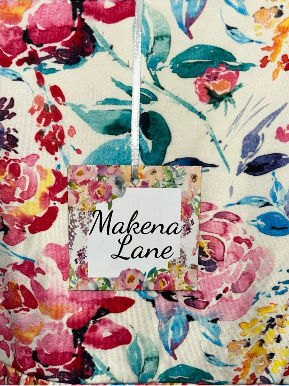 NWT Makena Lane Girls 12 Twirl Dress Florida Coast Floral Print